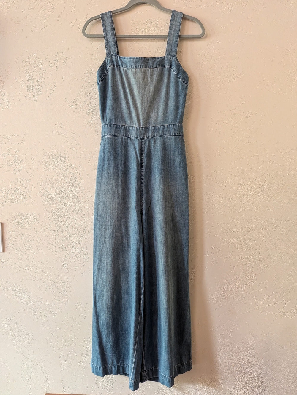 Madewell Light Blue Chambray Wide-Leg Jumpsuit